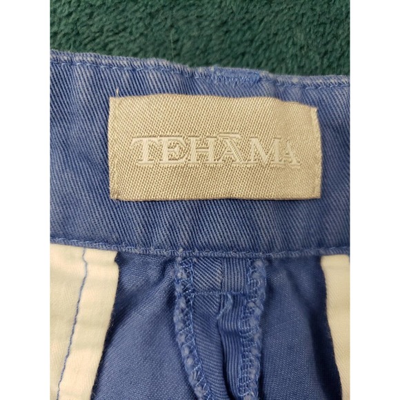Tehama Mens Blue Bermuda Shorts Size 32 Casual 100% Cotton Khaki Chino - Picture 3 of 12